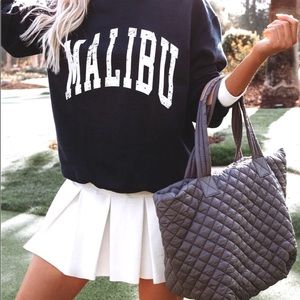 NWOT Cotton Blend Pleated Tennis Skirt - Black